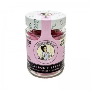 Blazy Susan Purize Carbon Filter Tips (Activated Charcoal) - Xtra Slim - 100ct Jar 